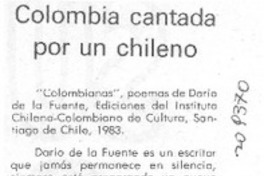 Colombia cantada por un chileno