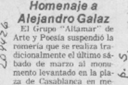 Homenaje a Alejandro Galaz
