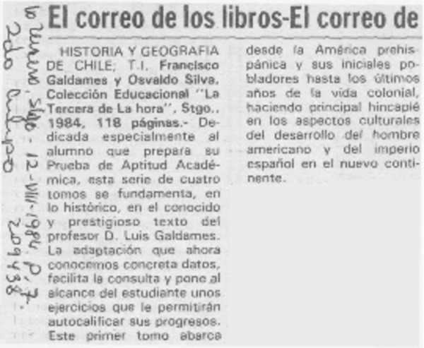 "Historia y Geografía de Chile"