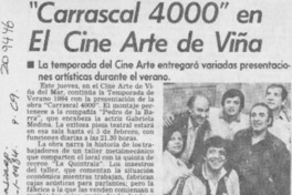 "Carrascal 4000" en el cine arte de Viña