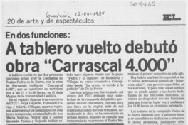 A tablero vuelto debutó obra "Carrascal 4000"