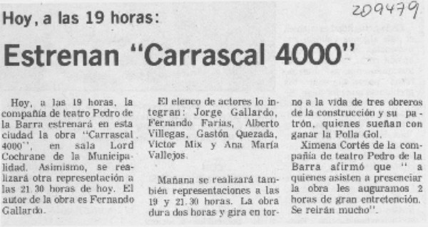 Estrenan "Carrascal 4000"