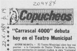 "Carrascal 4000" debuta hoy en el Teatro Municipal