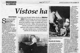 Vístose ha  [artículo] Víctor Fuentes.