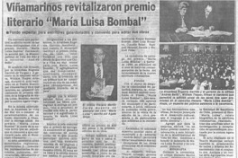 Viñamarinos revitalizaron premio literario "María Luisa Bombal"