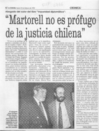 "Martorell no es prófugo de la justicia chilena"  [artículo] Carlos Cádiz.