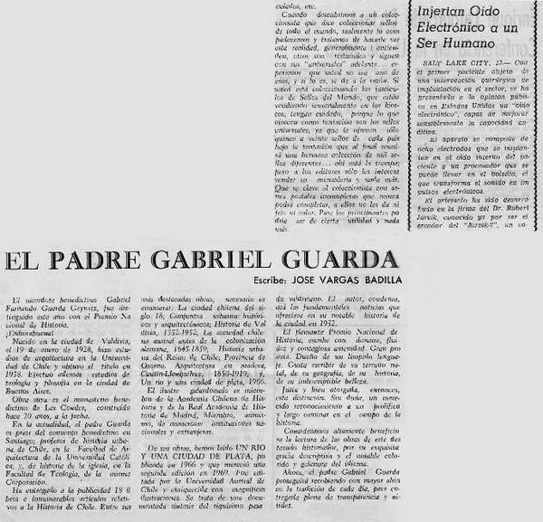 El padre Gabriel Guarda