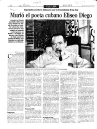 Murió el poeta cubano Eliseo Diego  [artículo].