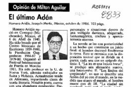 El último Adán  [artículo] Milton Aguilar.