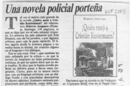 Una novela policial porteña  [artículo] Eugenio Rodríguez.