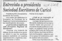 Entrevista a presidenta Sociedad Escritores de Curicó  [artículo].
