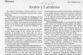 Avalos y Larrahona  [artículo] Abelardo Troy.