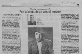 Por la honra de un cónsul muerto  [artículo] José Miguel Barros.