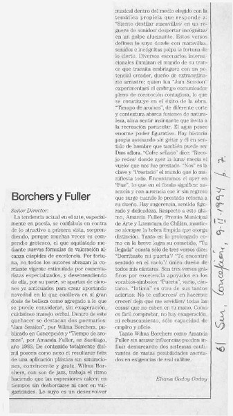 Borchers y Fuller  [artículo] Eliana Godoy Godoy.