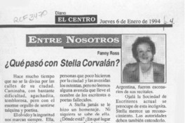 Qué pasó con Stella Corvalán?  [artículo] Fanny Ross.