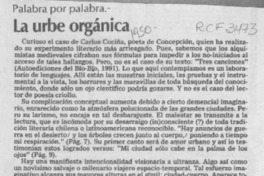 La urbe orgánica  [artículo] Marcelo Novoa.