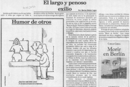 El largo y penoso exilio  [artículo] Marino Muñoz Lagos.