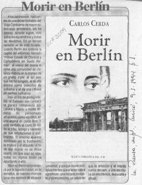 Morir en Berlín  [artículo].