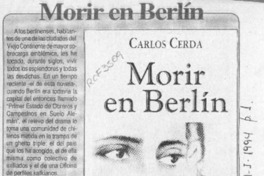 Morir en Berlín  [artículo].