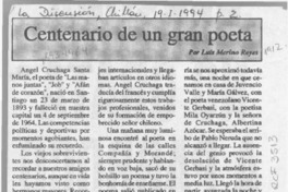 Centenario de un gran poeta  [artículo] Luis Merino Reyes.
