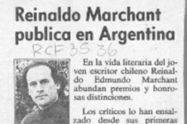Reinaldo Marchant publica en Argentina  [artículo].