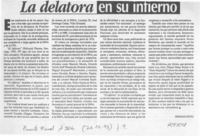 La delatora en su infierno  [artículo] Hernán Soto.