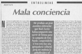 Mala conciencia  [artículo] Gonzalo Contreras.