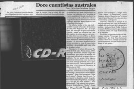 Doce cuentistas australes  [artículo] Marino Muñoz Lagos.