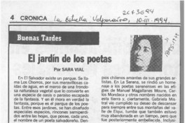 El Jardín de los poetas  [artículo] Sara Vial.