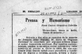 Prensa y humorismo  [artículo] Juan Carlos González Colville.