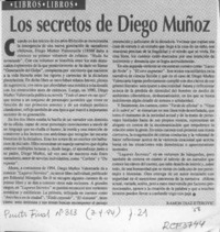 Los secretos de Diego Muñoz  [artículo] Ramón Díaz Eterovic.