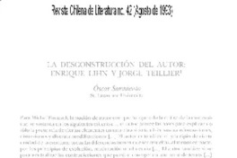 La desconstrucción del autor, Enrique Lihn y Jorge Teillier