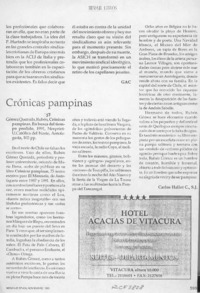 Crónicas pampinas  [artículo] Carlos Hallet C.