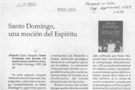 Santo Domingo, una moción del espíritu  [artículo] Alejandro Sifri.