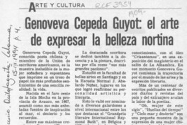 Genoveva Cepeda Guyot, el arte de expresar la belleza nortina  [artículo].