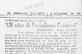"120 años de periodismo comunal"  [artículo].
