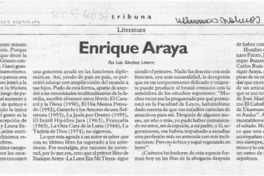Enrique Araya  [artículo] Luis Sánchez Latorre.