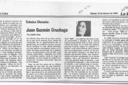 Juan Guzmán Cruchaga  [artículo] Sara Vial.
