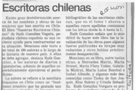 Escritoras chilenas  [artículo].