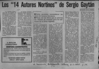 Los "14 Autores Nortinos" de Sergio Gaytán  [artículo] Osvaldo Maya Cortés.