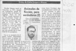 Animales de ficción, pero verdaderos  [artículo] Carlos Jorquera Alvarez.