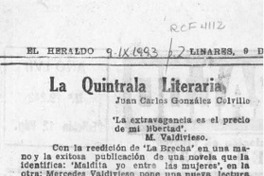 La Quintrala literaria  [artículo] Juan Carlos Colville.