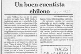 Un buen cuentista chileno  [artículo] Marino Muñoz Lagos.