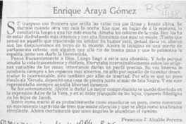 Enrique Araya Gómez  [artículo] Francisco J. Alcalde Pereira.