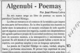 Algenubi - Poemas  [artículo] José Flores Leiva.