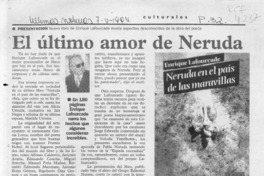 El último amor de Neruda  [artículo].