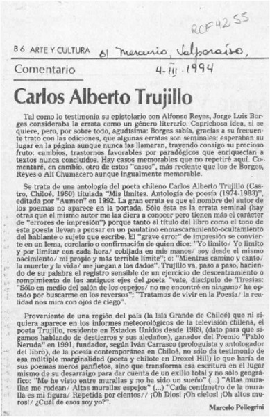 Carlos Alberto Trujillo  [artículo] Marcelo Pellegrini.