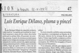 Luis Enrique Délano, pluma y pincel  [artículo] Poli Délano.