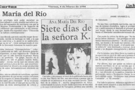 Ana María del Río  [artículo] Jaime Vivanco S.