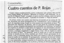 Cuatro cuentos de P. Rojas  [artículo] Carlos León Pezoa.